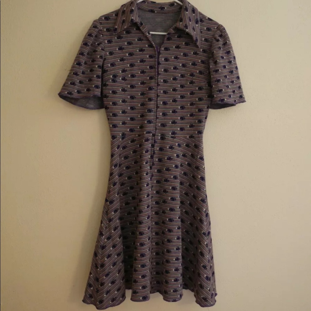 Vintage dress with bunny embroidery